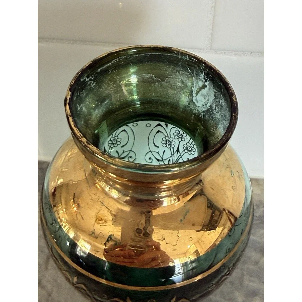 Murano vecchia emerald